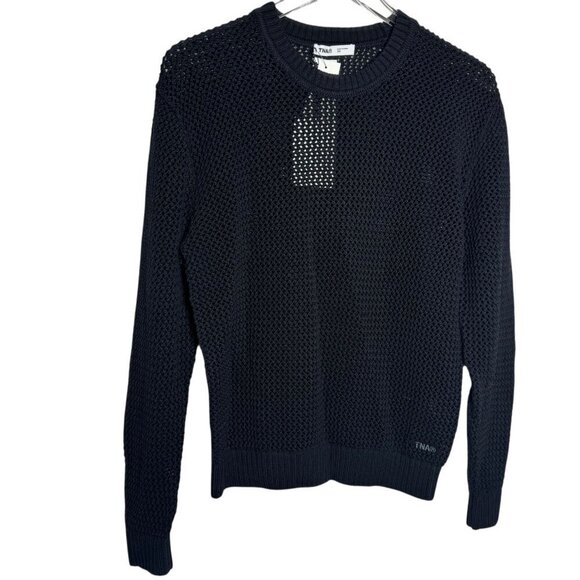 TNA Alameda Sweater Black mesh top womens size XS - Picture 10 of 10